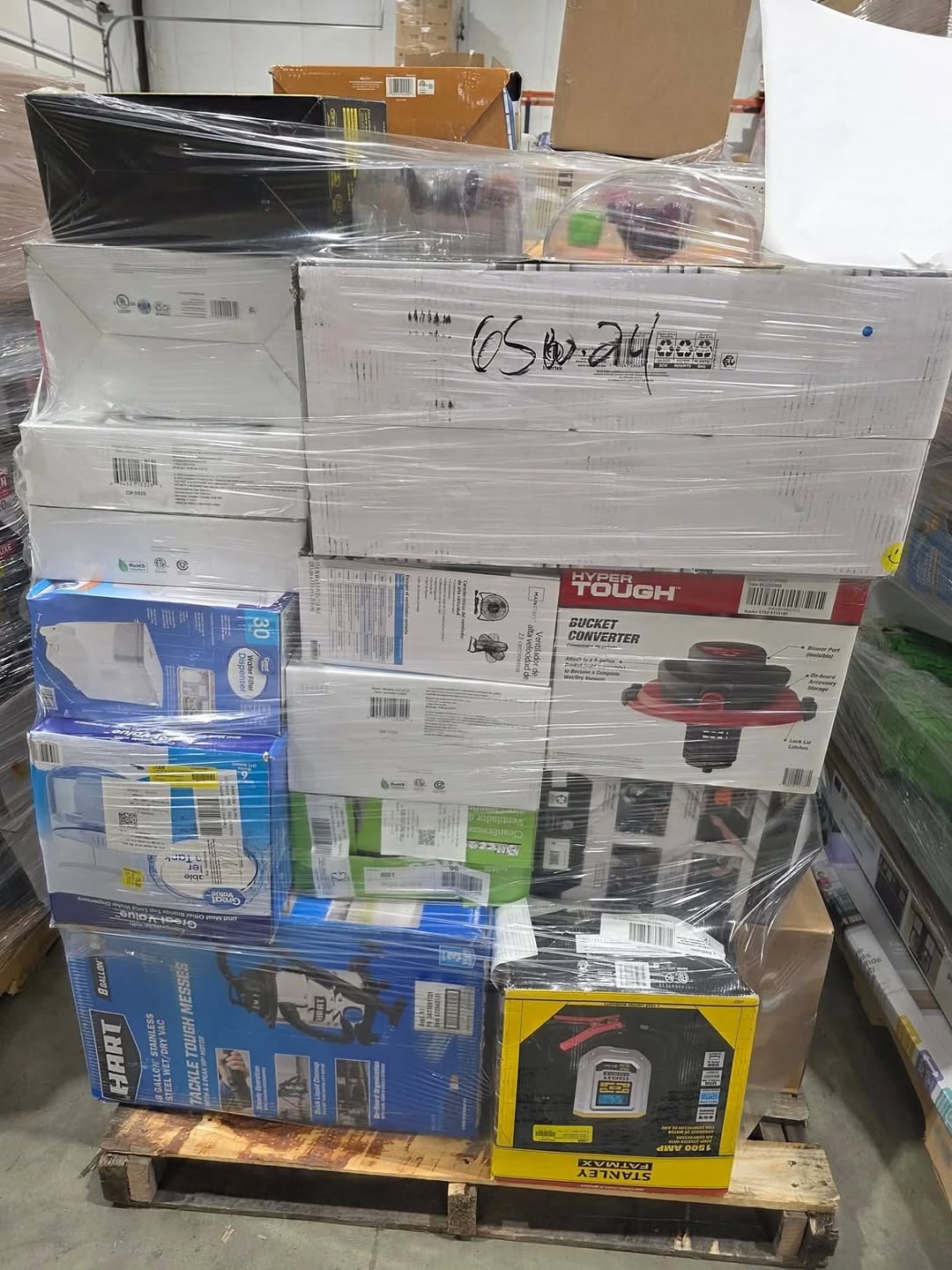 Mixed pallets of merchandise