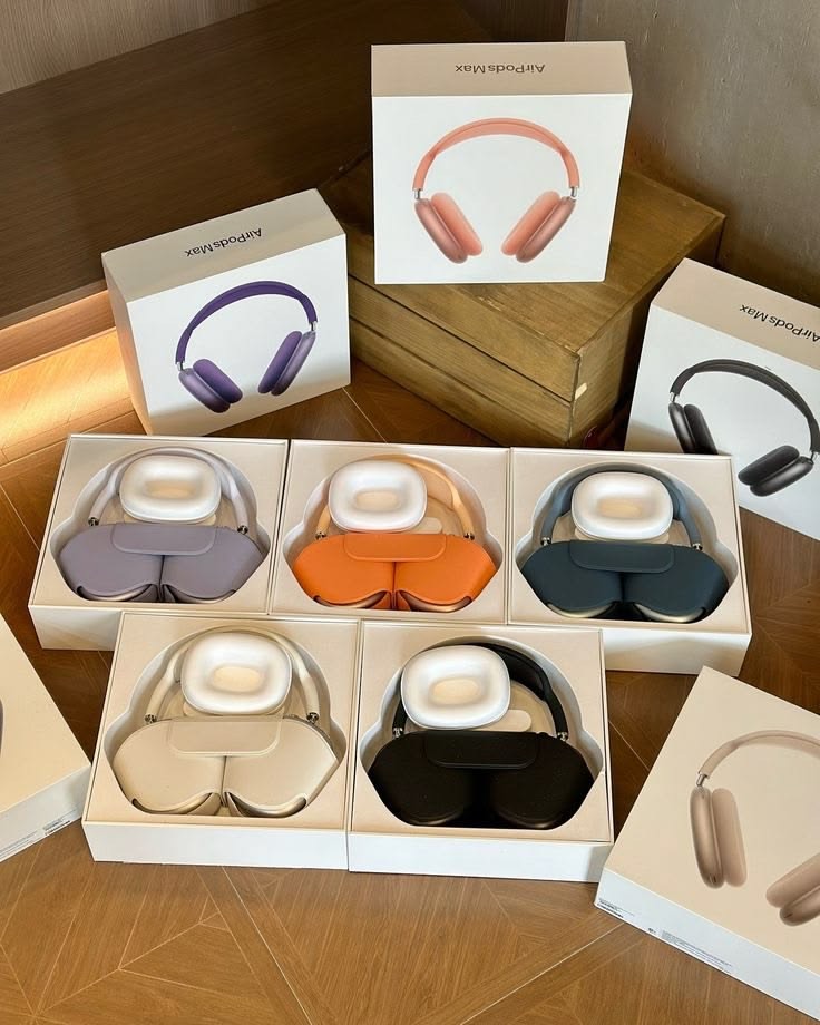 AirPods Max in boxes