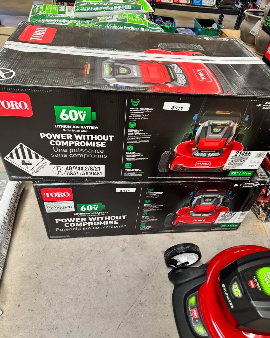 Bulk lawn equipment inventory
