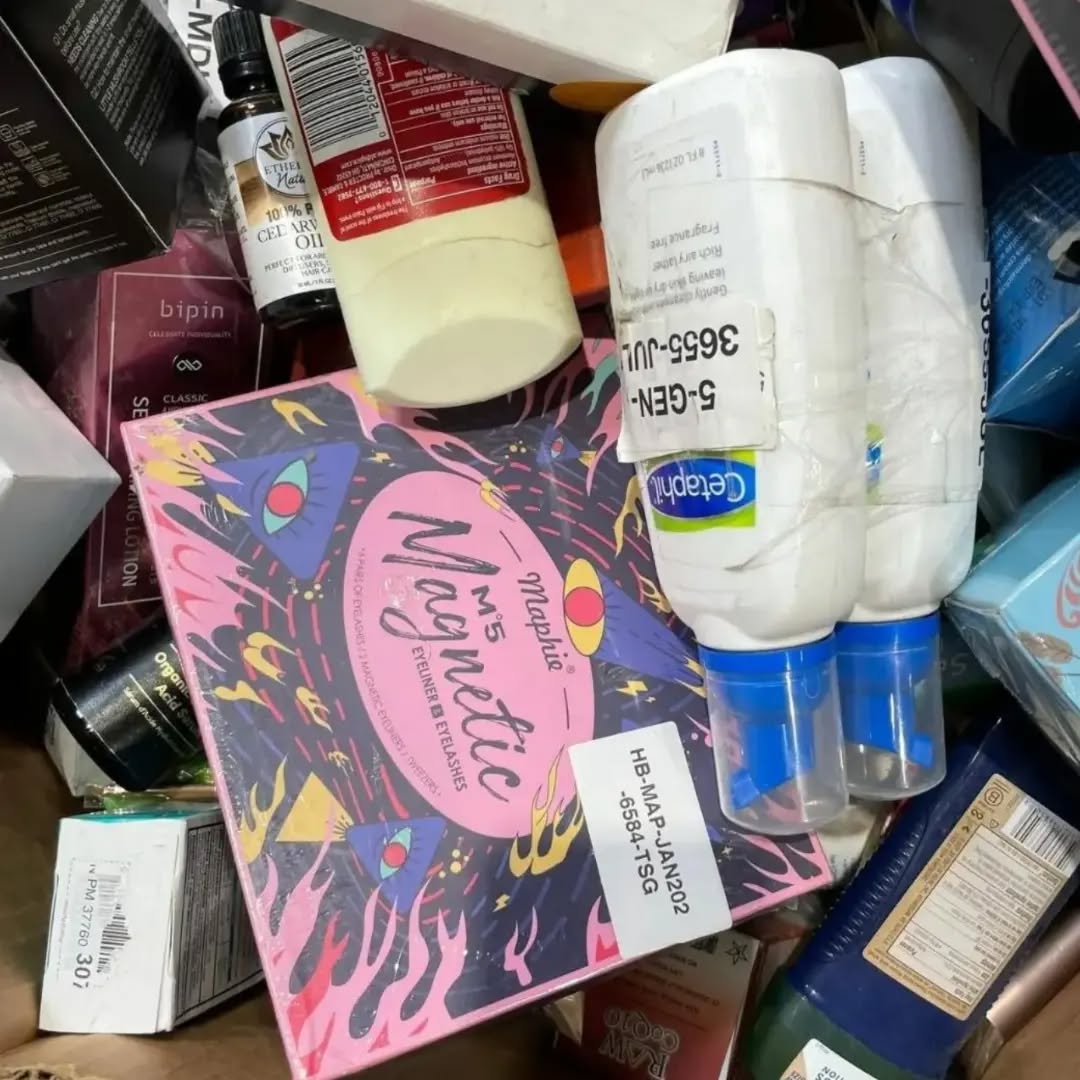 Foundations, lipsticks, eyeshadow palettes