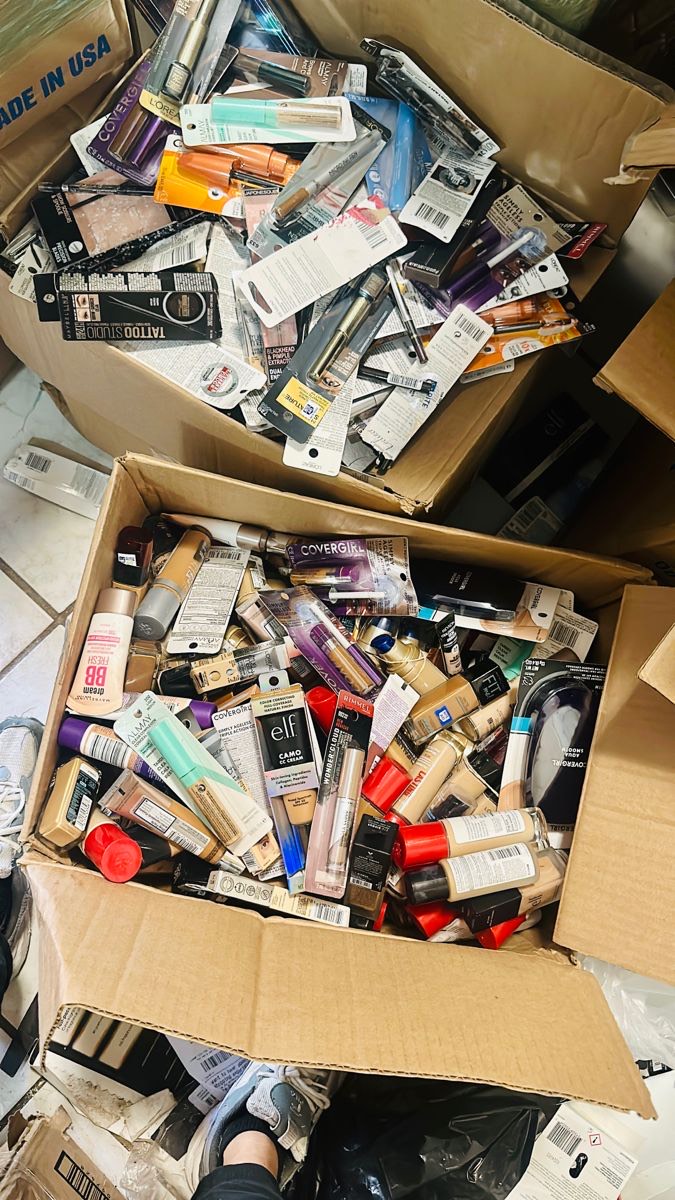 Makeup, skincare, hair care assortment