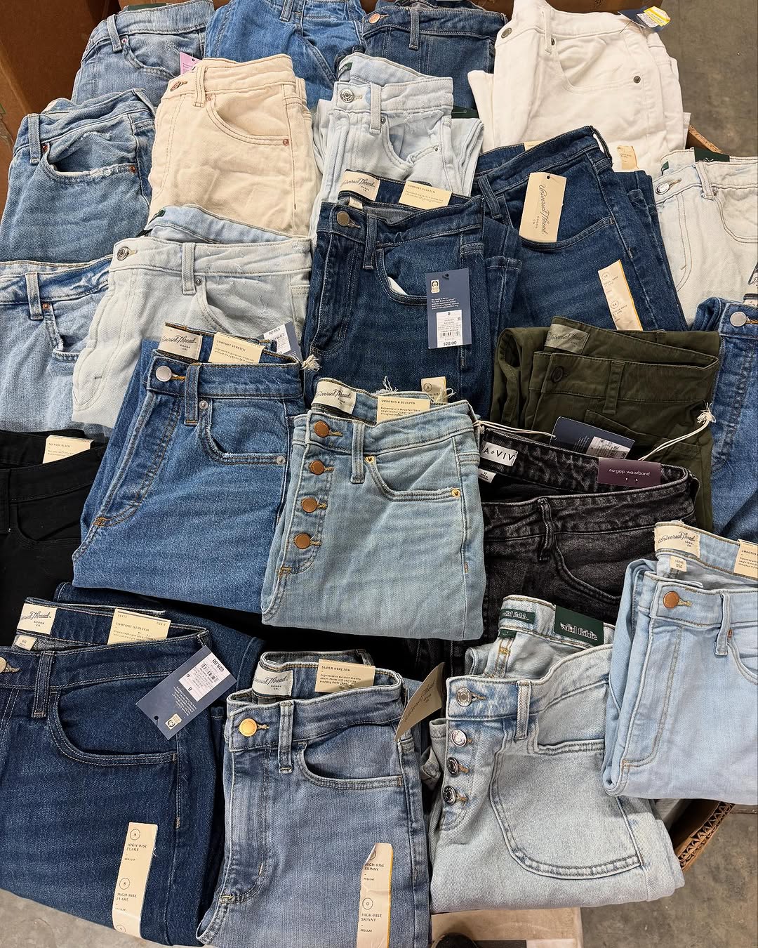 Calvin Klein and Diesel denim
