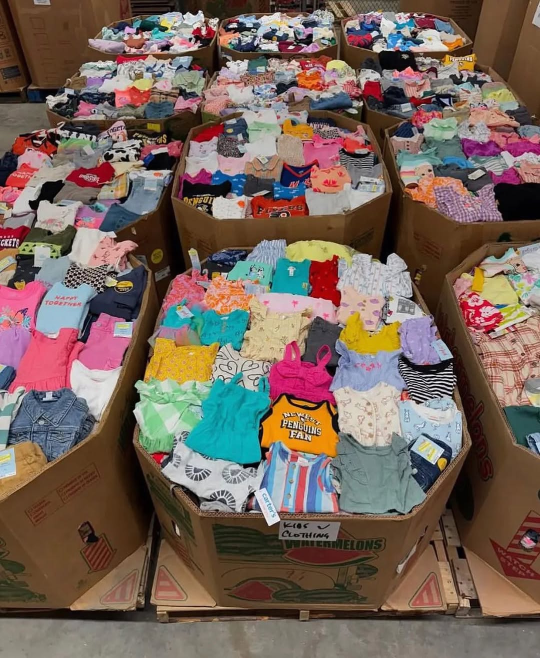 Bulk kids clothing inventory