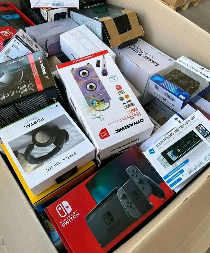 iPhones and smartphones in pallet