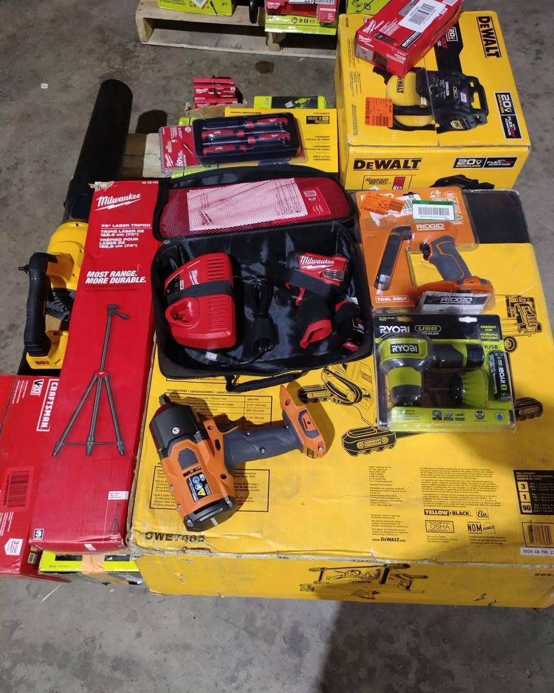 Assorted hand and power tools