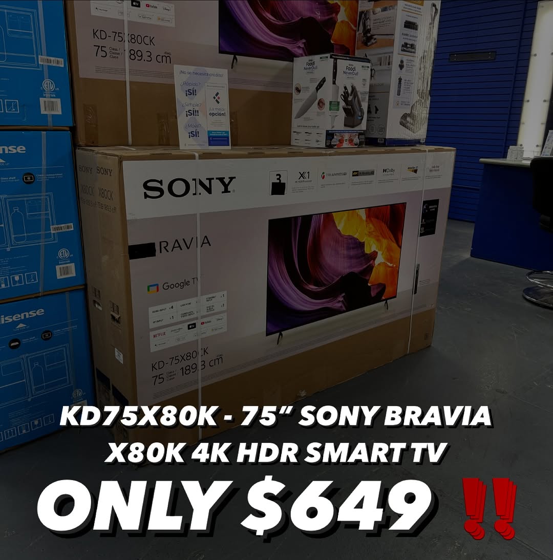 Sony TV packaging